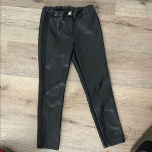 Chic Black Faux Leather Pants